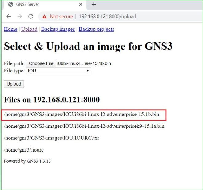 iou images for gns3