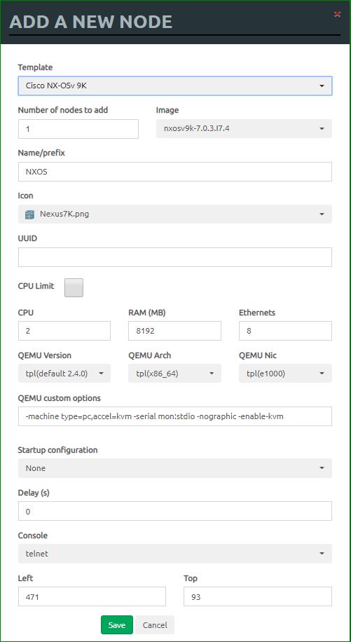 How To Add Cisco Nexus 9k Switch in Eve-ng