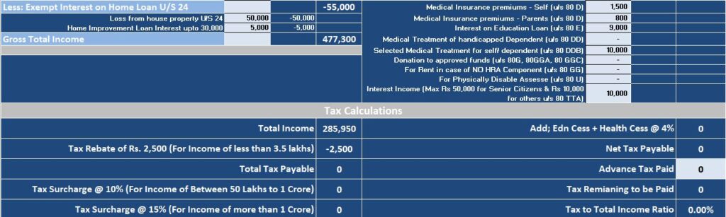 Income Tax Calculator FY 2022-23 - Excel Sheet Download